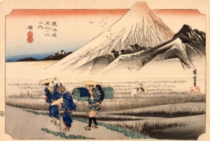偉大な巨匠・葛飾北斎から影響を受け、名所絵の第一人者となった