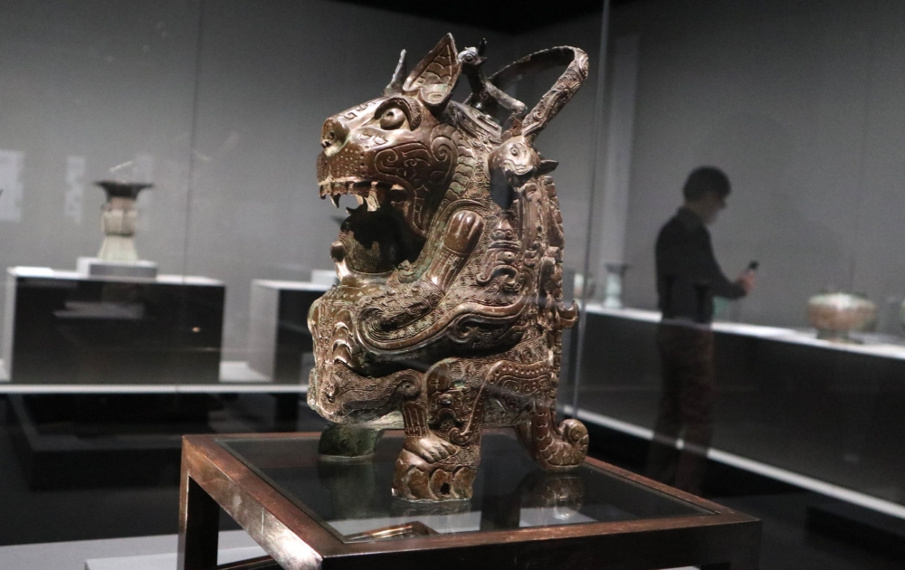 中国青銅器 虎鎛（こはく）、銅鐸 西周前期 ＢＣＥ１１ー１０ｃ （未 